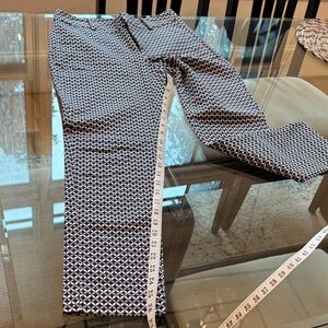 Stylish Blue and White and Gray Women's Ankle length Stretchy Pants